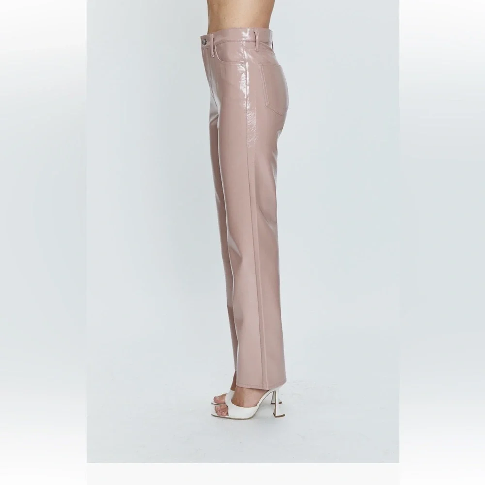 NWT PISTOLA Cassie Super High Rise Straight Leg Faux Leather Pants 25,28,30,31 - Picture 3 of 16